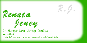 renata jeney business card